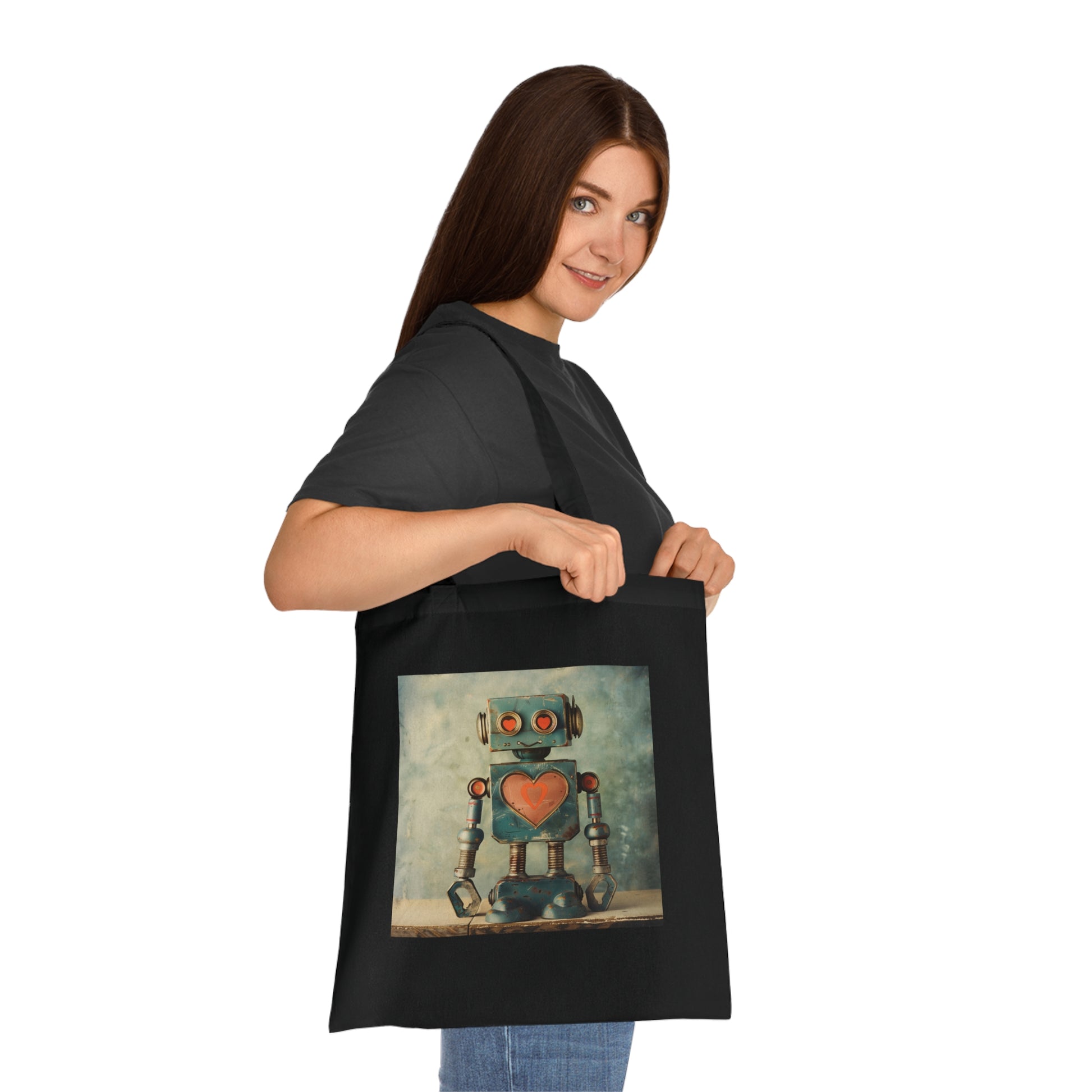 Robot Love Tote Bag | Tote Bag | Accessories, Bags, Cotton, DTG, Totes | Prints with Passion