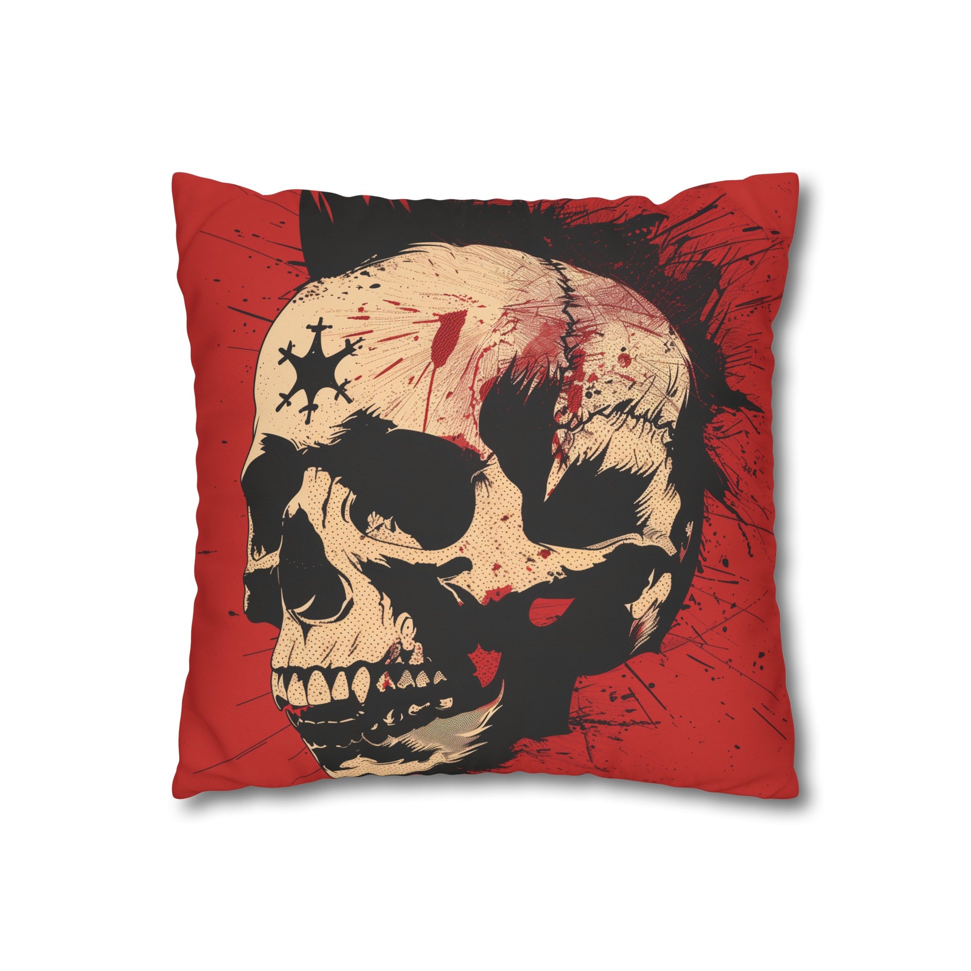 Punk Rock Skull Pillowcase - High-Quality & Stylish Bedding for Rock 'n' Roll Lovers