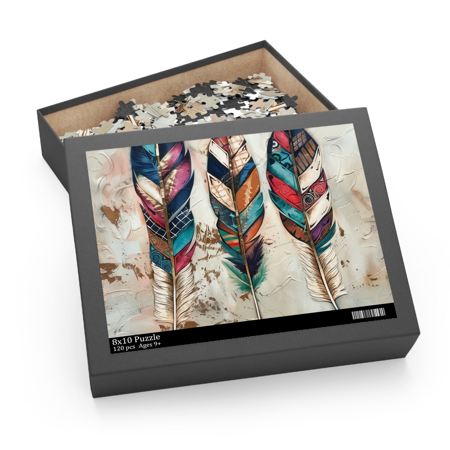 Bohemian Feather Jigsaw Puzzle | Puzzle | Back-to-School, Fall Picks, Games, Holiday Picks, Home & Living, Puzzles, TikTok, Valentine's Day, Valentine's Day Picks | Prints with Passion