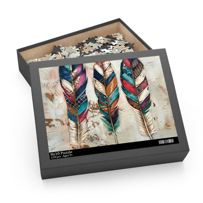 Bohemian Feather Jigsaw Puzzle | Puzzle | Back-to-School, Fall Picks, Games, Holiday Picks, Home & Living, Puzzles, TikTok, Valentine's Day, Valentine's Day Picks | Prints with Passion