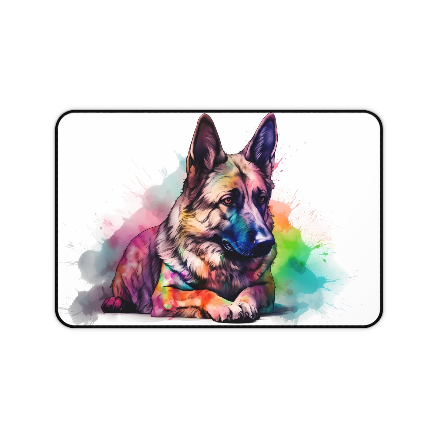 "Adorable German Shepherd Pup Desk Mat for a Charming Workspace Upgrade"