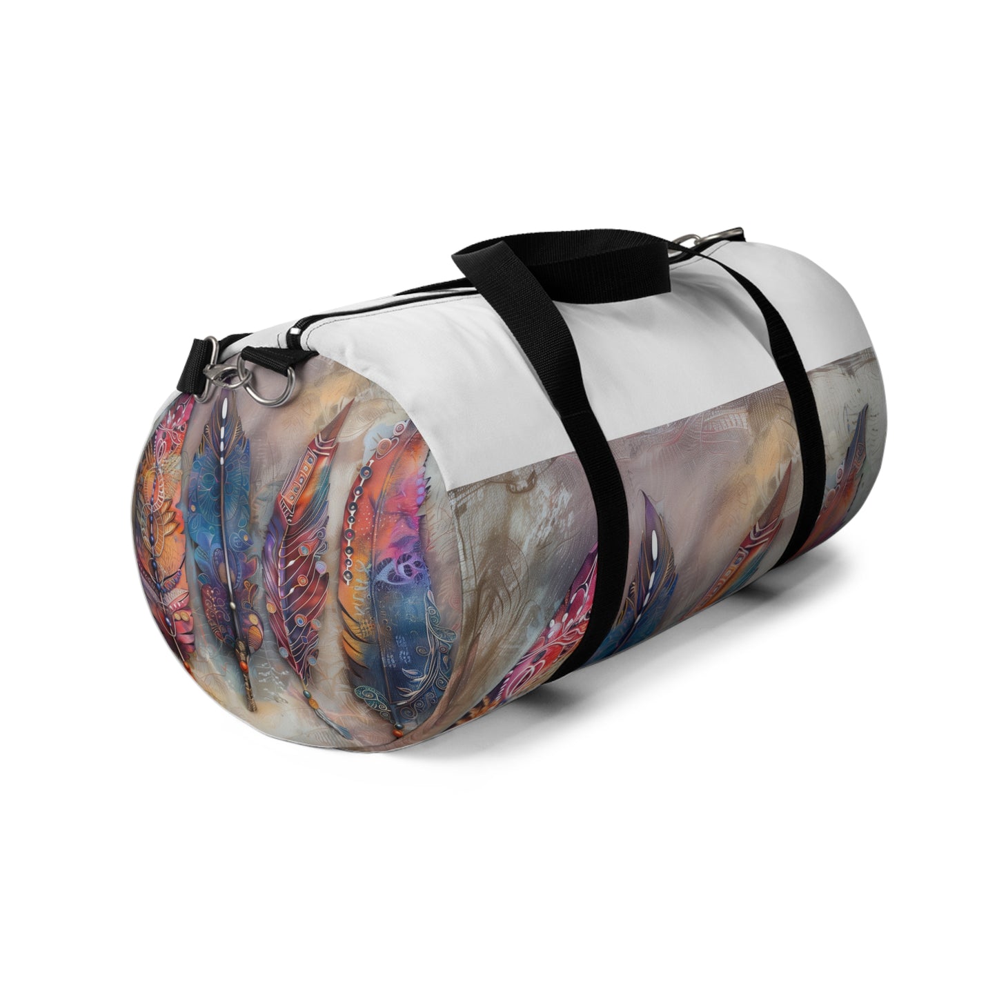 Boho Feather Duffel Bag | Duffle Bags | Accessories, All Over Print, AOP, Assembled in the USA, Assembled in USA, Bags, Duffle, Made in the USA, Made in USA | Prints with Passion