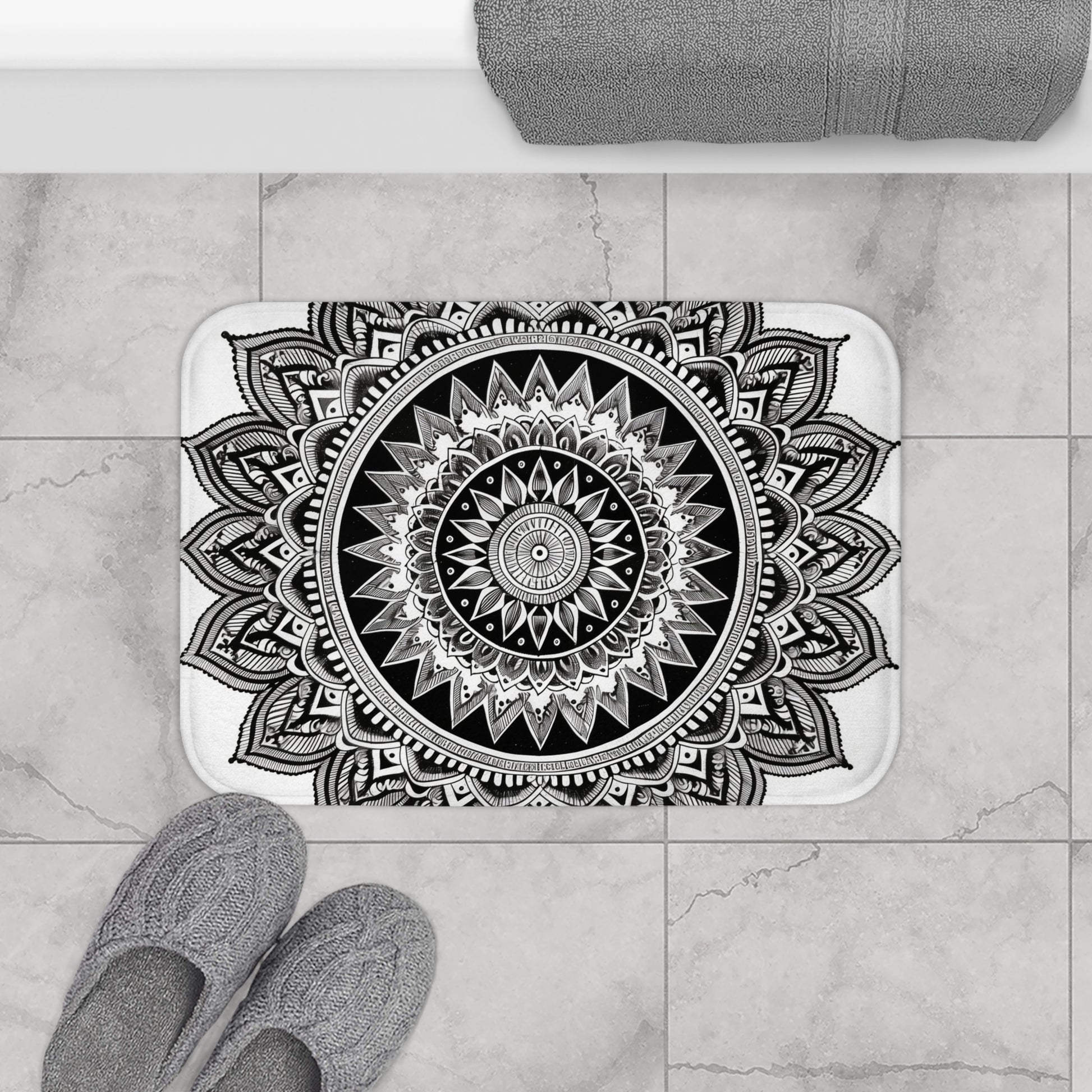 Mandala Serenity Bath Mat | Bath Mats | Bath, Bathroom, Home & Living, Indoor, Sublimation | Prints with Passion