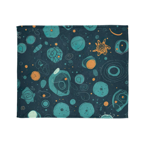Deep Space Cosmic Nebula Seamless Plush Fleece Throw Blanket - View 2 | Prints With Passion