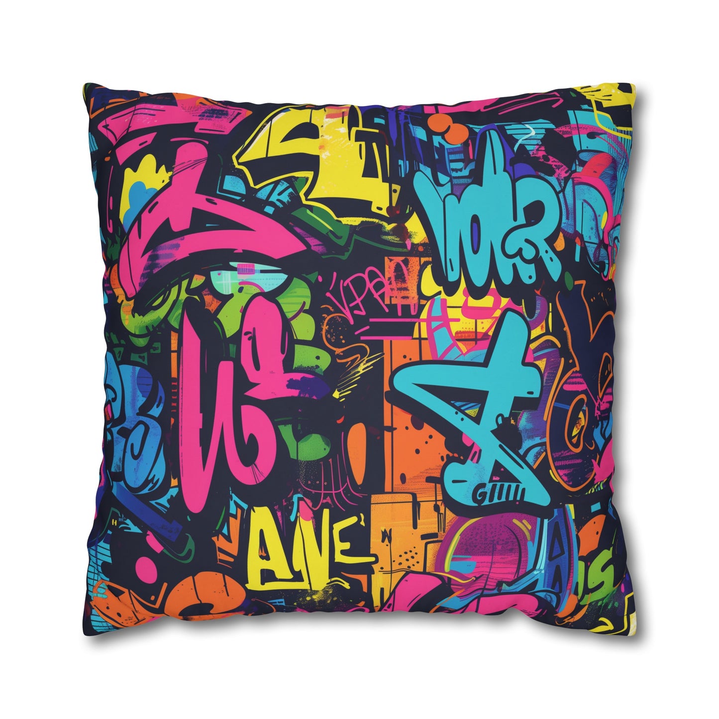 Neon Graffiti Pillow Case | Pillow Cases | All Over Print, AOP, Bed, Bedding, Home & Living, Indoor, Pillow Case, Pillow Covers, Pillows & Covers, Sublimation | Prints with Passion