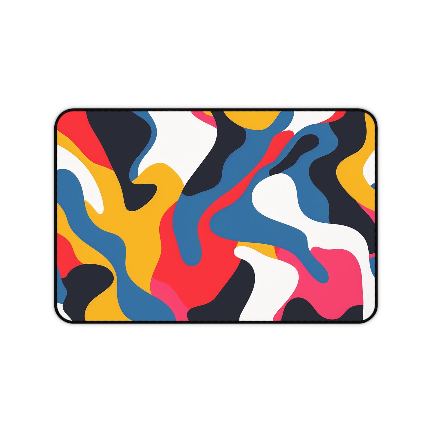 "Abstract Bold Bright Desk Mat - Modern seamless pattern in bold & bright colors, elevating office aesthetics"