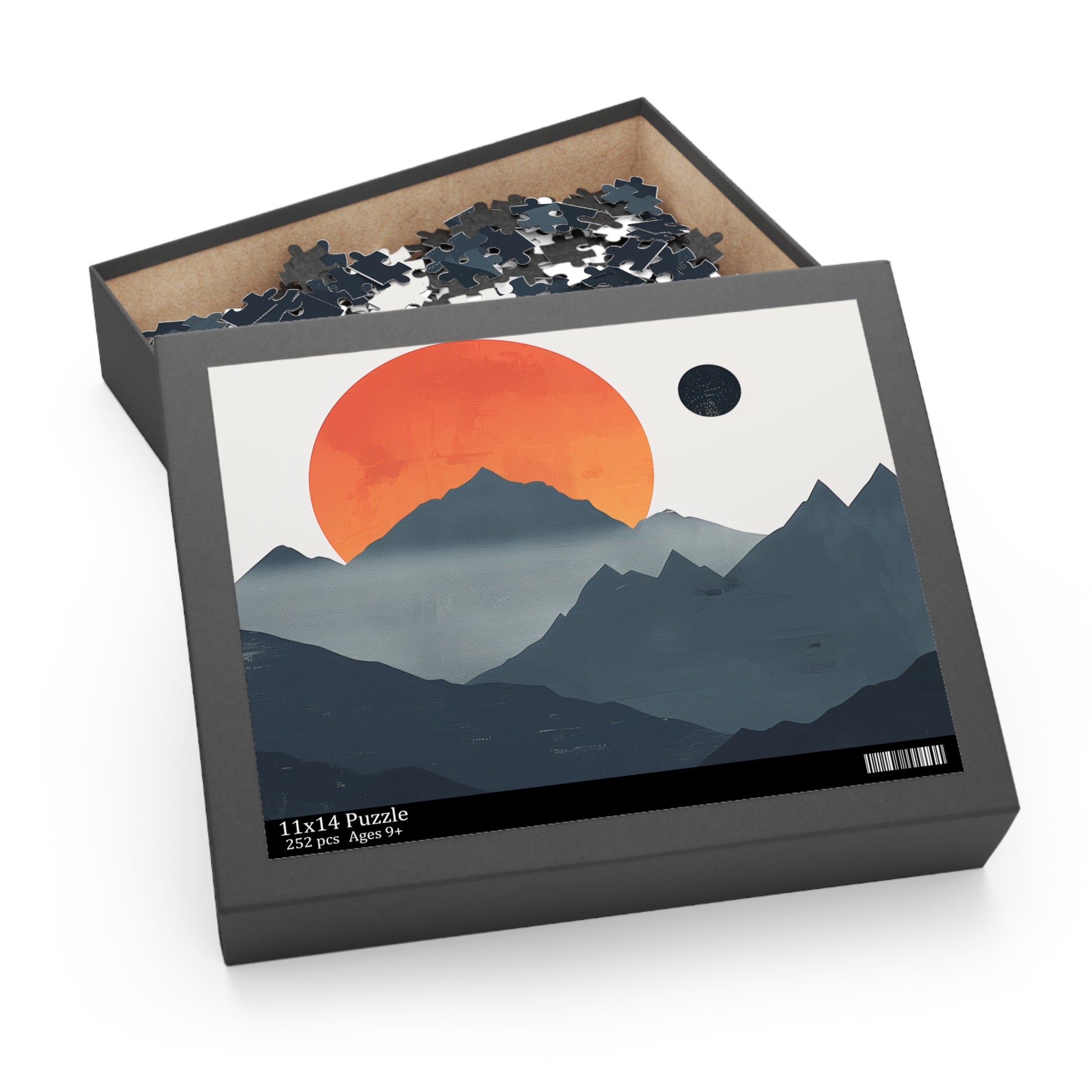 Serene Sunrise Mountain Range Jigsaw Puzzle for Relaxation and Mindfulness