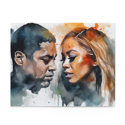 JayZ Beyoncé Watercolor Puzzle