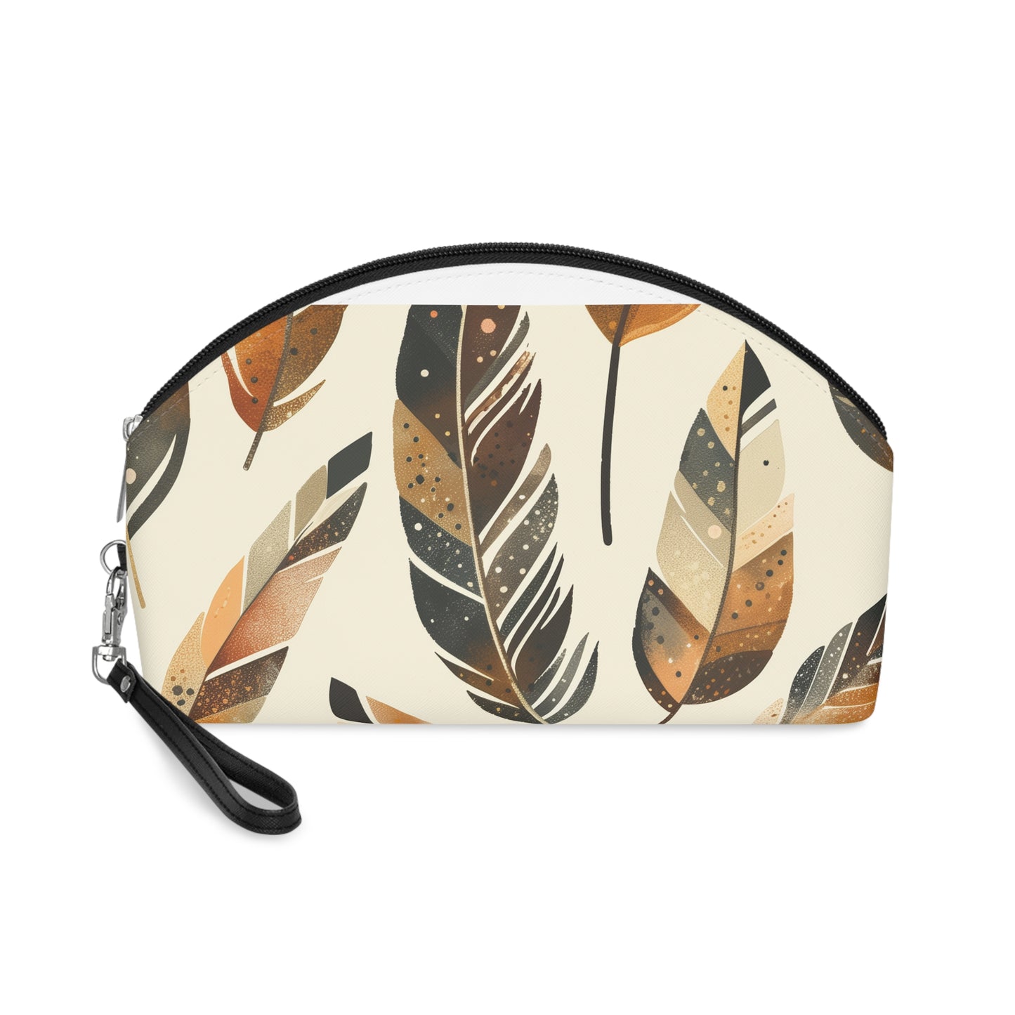 Boho Feathers Makeup Bag: Free-spirited glam | Makeup Bag | Accessories, All Over Print, AOP, Cosmetics, Pouches, Sublimation, Travel Accessories, With zipper | Prints with Passion