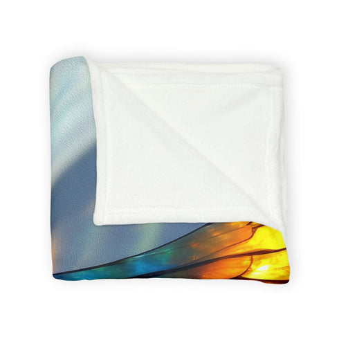 Solar Wings Casting Prism Shadows Plush Fleece Throw Blanket