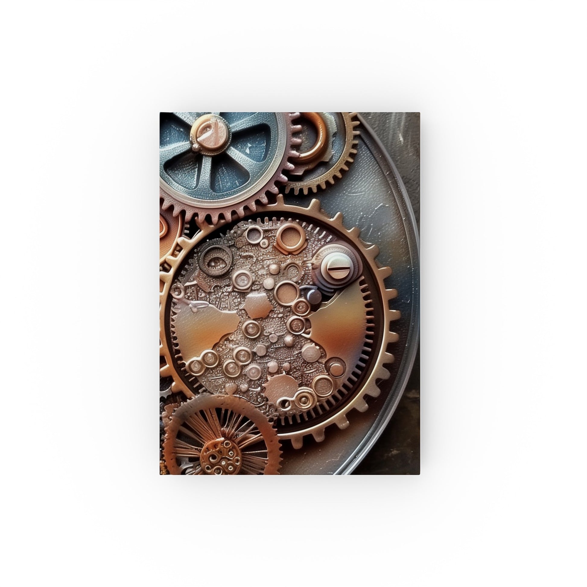 Steampunk Chronicles Gearhead's Journal - Intricate design featuring gears and cogs, perfect for creative ideas and stories. Ideal gift!