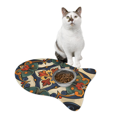 Tile Paw Prints Pet Feeding Mat