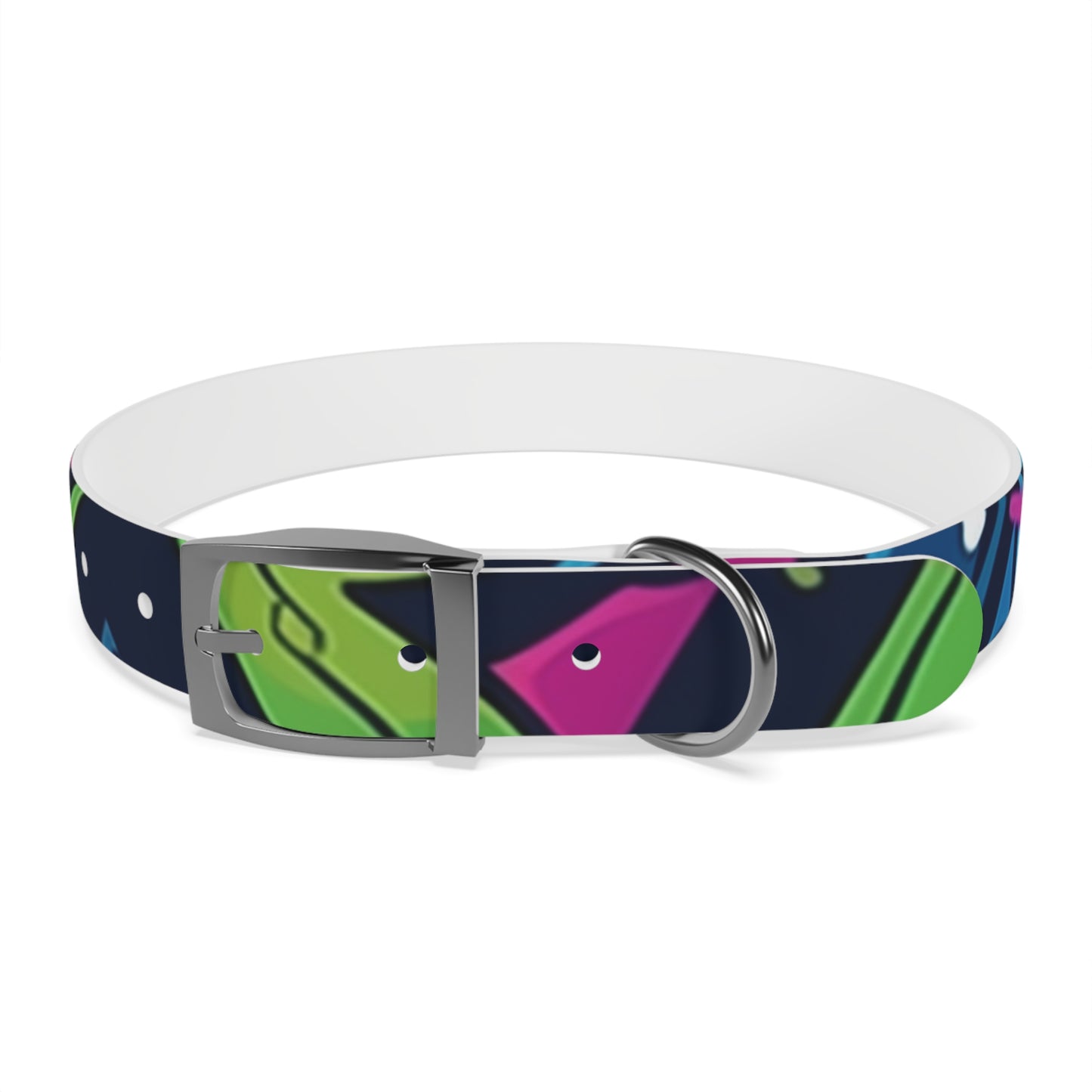 Neon Urban Graffiti Dog Collar