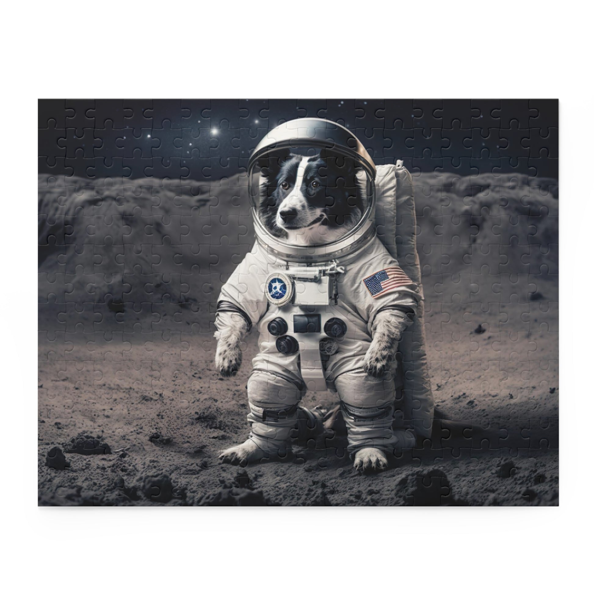 Space Dog Jigsaw Puzzle: High-Quality 500-Piece Chipboard Puzzle in Gift-Ready Box - Fun for All Ages