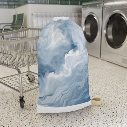 Luxurious Soft Line Wallpaper Laundry Bag for Elegant Laundry Routine