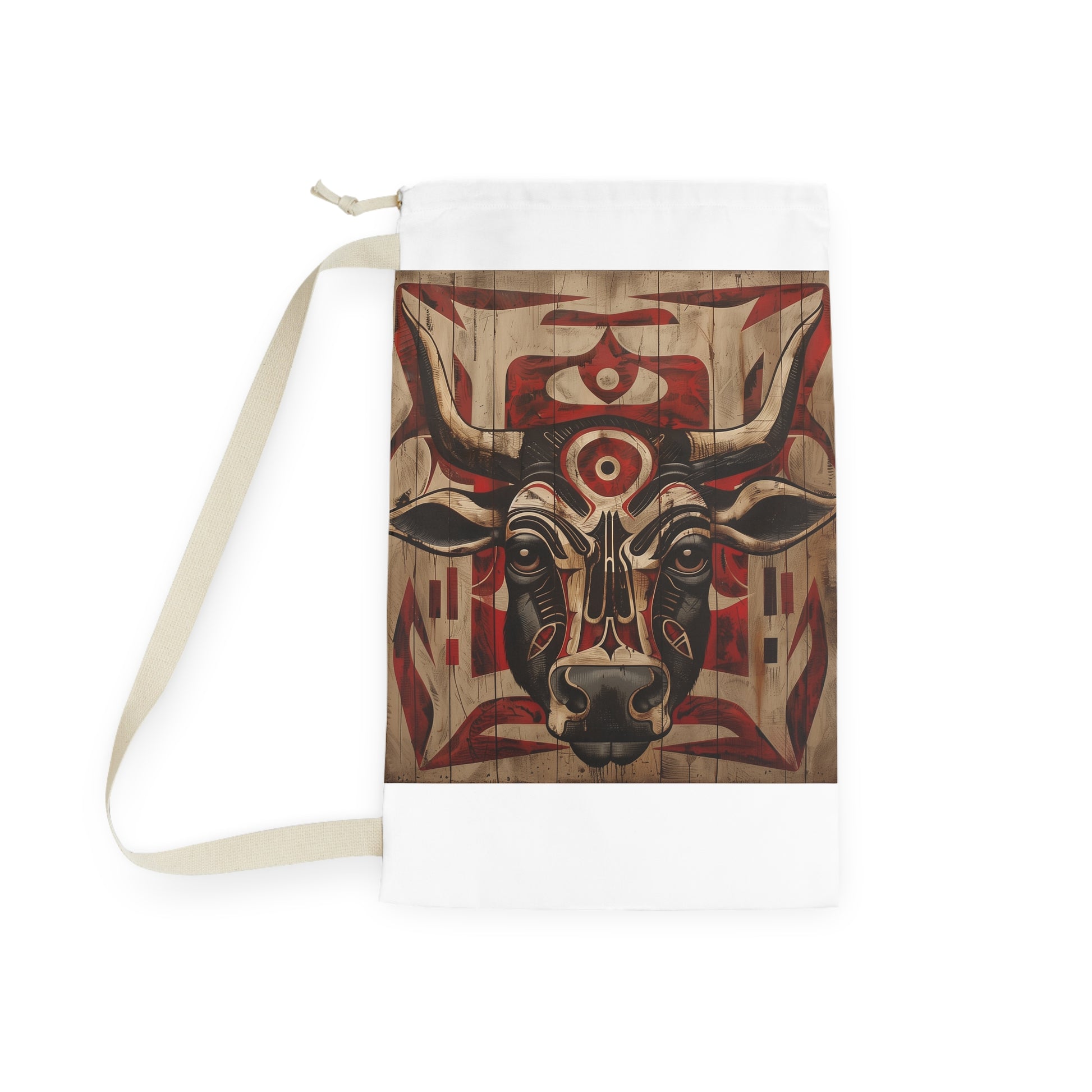 "Unique Tribal Totem Laundry Bag with Ancient Culture Designs - Add Style to Laundry Room"