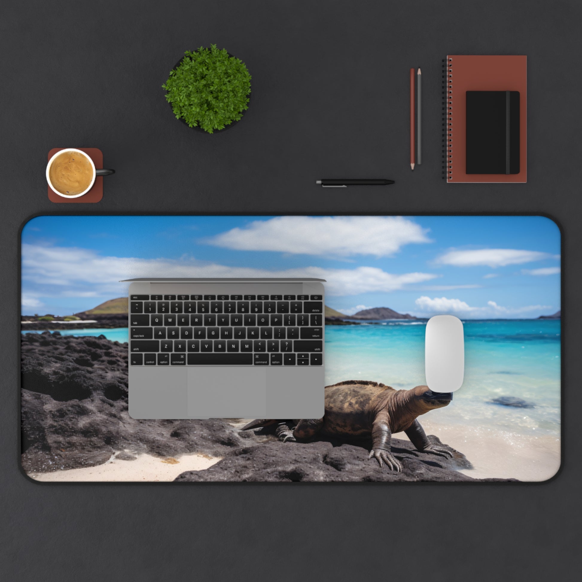 "Galapagos Islands Desk Mat - Bring Ecuador's iconic wildlife and landscapes to your workspace"