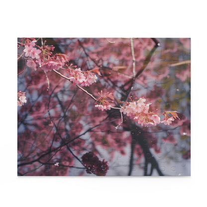 Cherry Blossom Haven Puzzle - Serene Japanese landscape jigsaw, perfect for relaxation