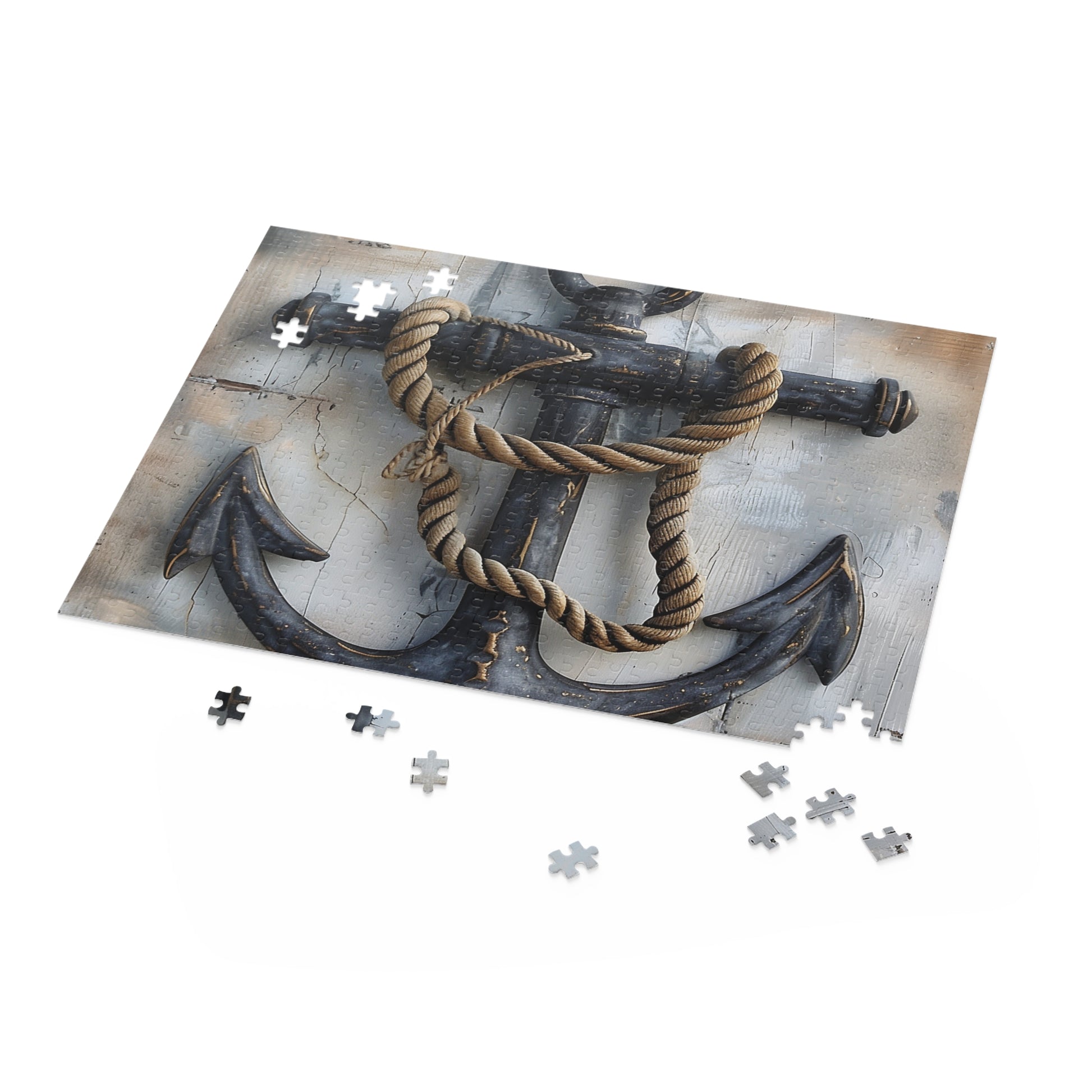 Nautical anchor rope puzzle with intricate details, ideal for sea lovers and puzzle enthusiasts.