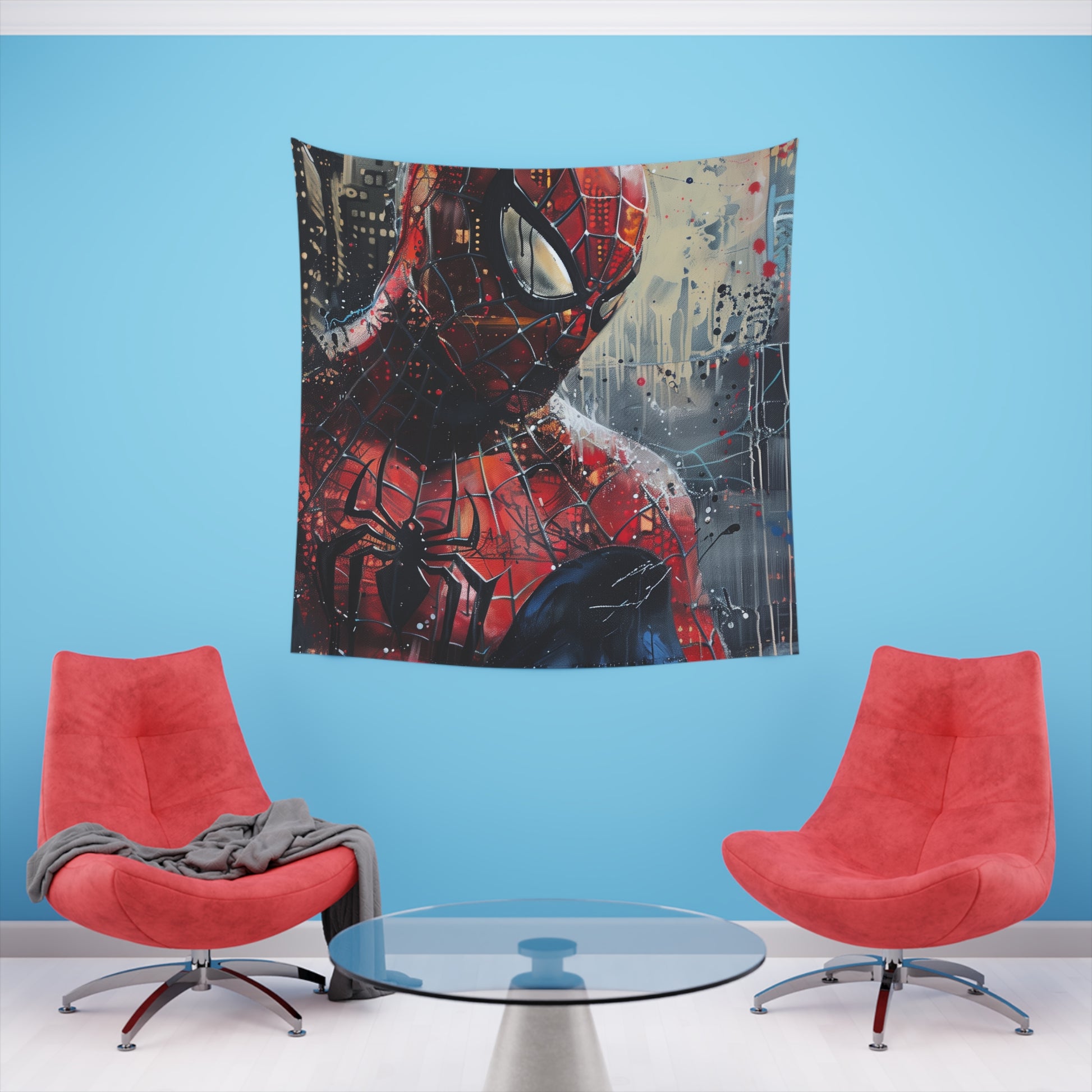 SpiderMan: Webs of Wonder Tapestry | Wall Tapestry | All Over Print, AOP, Decor, Halloween, Home & Living, Home Decor, Indoor, Spring Essentials, Sublimation, Tapestry | Prints with Passion