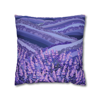 "Get whisked away to dreamland with Lavender Fields Pillow Case - serene floral pattern for bedroom décor"