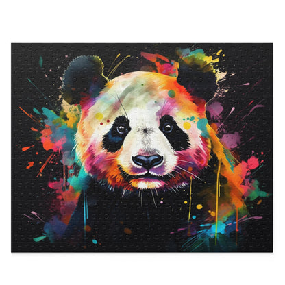 Joyful Panda Watercolor Puzzle