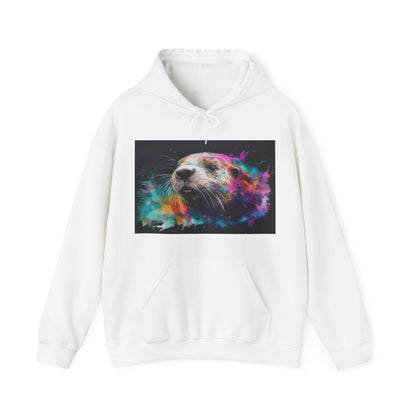 Smiling Otter Watercolor Hoodie