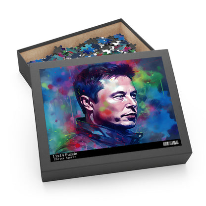 Elon Musk Neon Jigsaw Puzzle