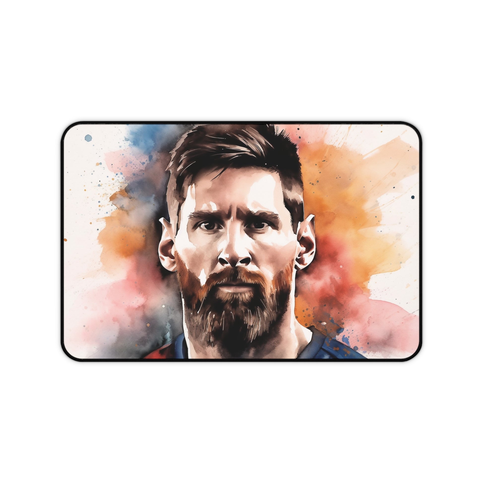 "Vibrant Messi Desk Mat Collection with iconic footballer graphics, ideal for fans"