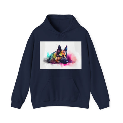 Standing Guard GSD Watercolor Hoodie