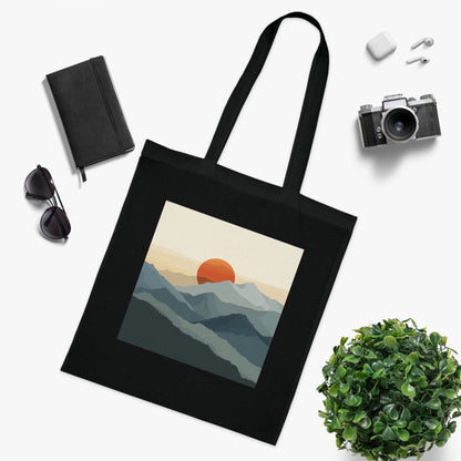 Golden Hour Peaks Tote Bag