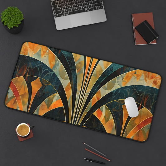 "Stylish Art Deco desk mat with intricate patterns for inspiring creativity and boosting productivity in your workspace"