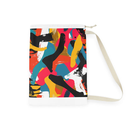 "Colorful Abstract Laundry Bag - Stylish and functional modern pattern design"