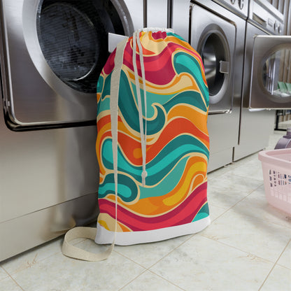 Retro Waves Laundry Bag | Home Decor | Accessories, All Over Print, AOP, Bags, Laundry, Sublimation | Prints with Passion