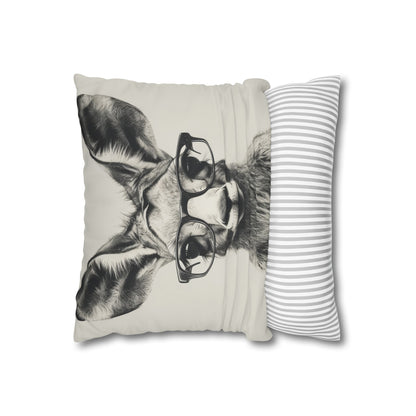 "Stylish Hoppin' Hipster Kangaroo Pillowcase - High-Quality Material, Perfect for All Seasons, Great Gift Idea!"