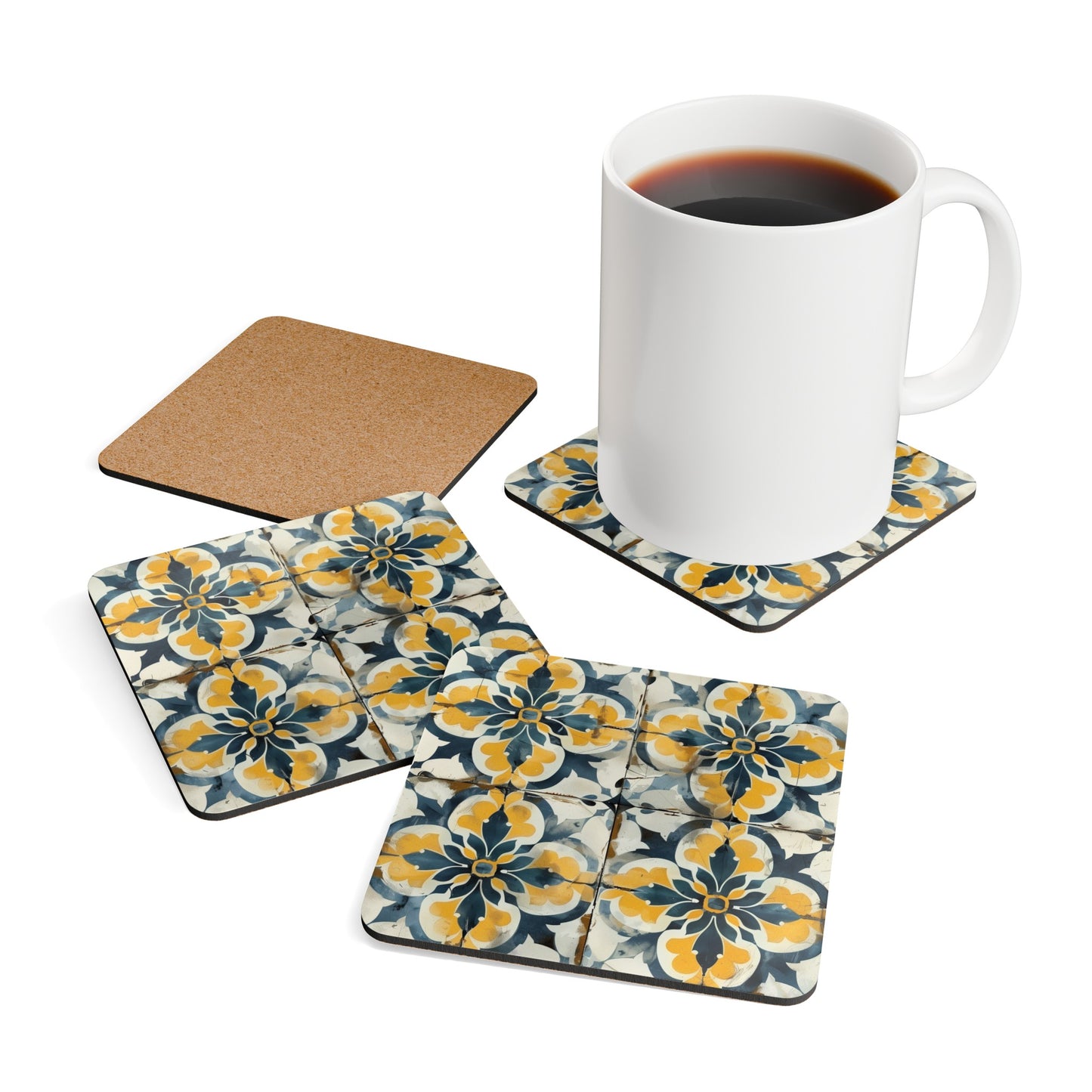 Artisan Tiles Corkwood Coaster Set