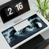 Storm Clouds Shaped Like Mythical Beasts — XL & XXL Desk Mat — 3mm Non-Slip Natural Rubber Base Detail