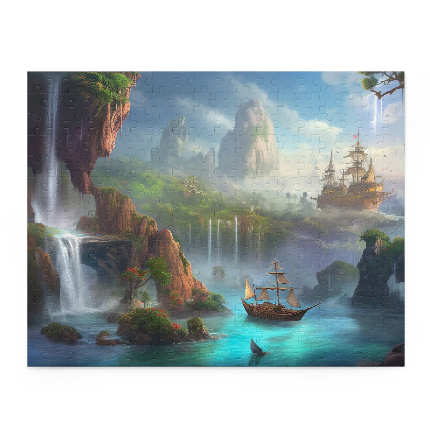 Enchanted Neverland jigsaw puzzle - whimsical illustration for magical journey - ideal for puzzle enthusiasts of all ages