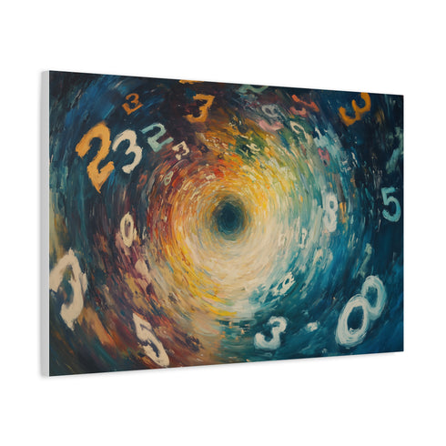 Time Vortex with Melting Numbers — Canvas Wall Art — Product Detail View 6