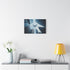 Paper Crane Soaring Above Skyscrapers (Edition II) — Canvas Wall Art — Kiln-Dried Pine Frame & Ready-to-Hang Back View