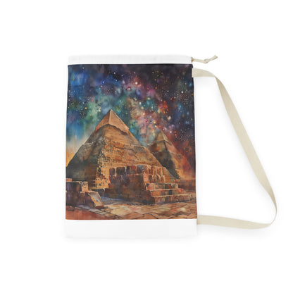 "Pyramid Watercolor Laundry Bag with Stunning Egypt Design - Add Culture to Your Home"