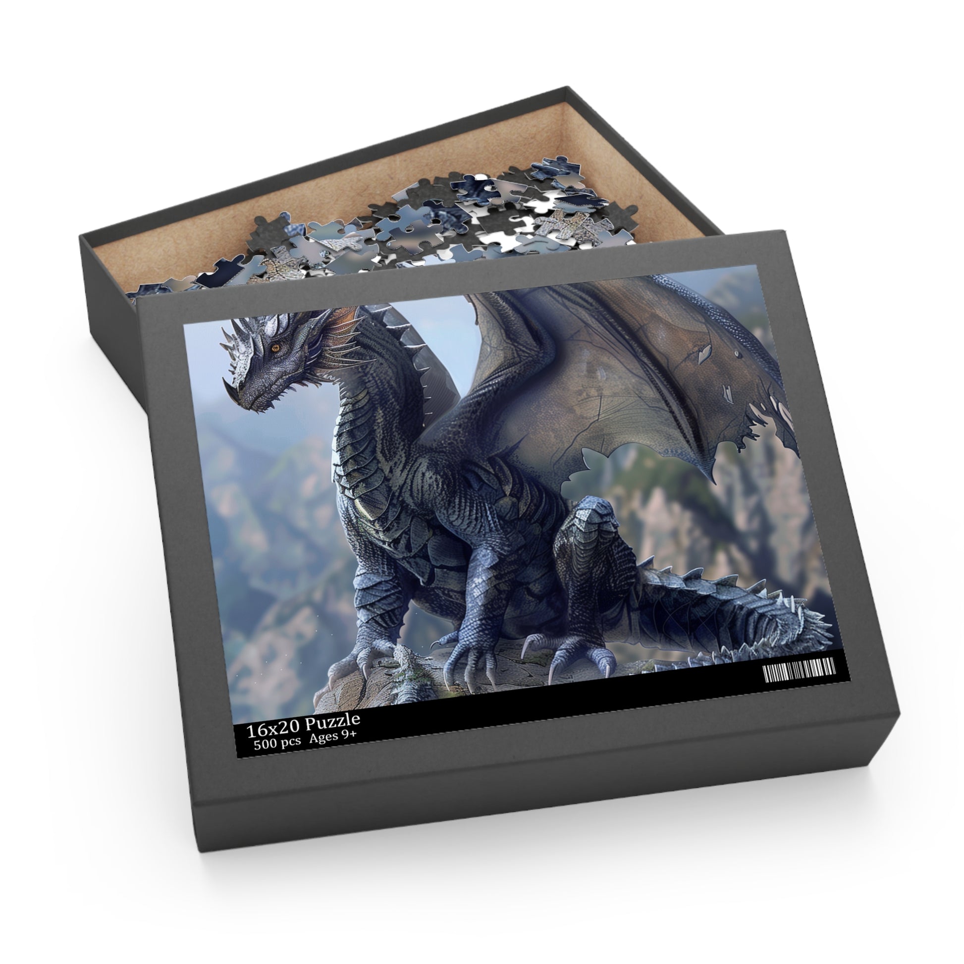 500-piece dragon fantasy jigsaw puzzle with stunning artwork, perfect for fantasy enthusiasts.