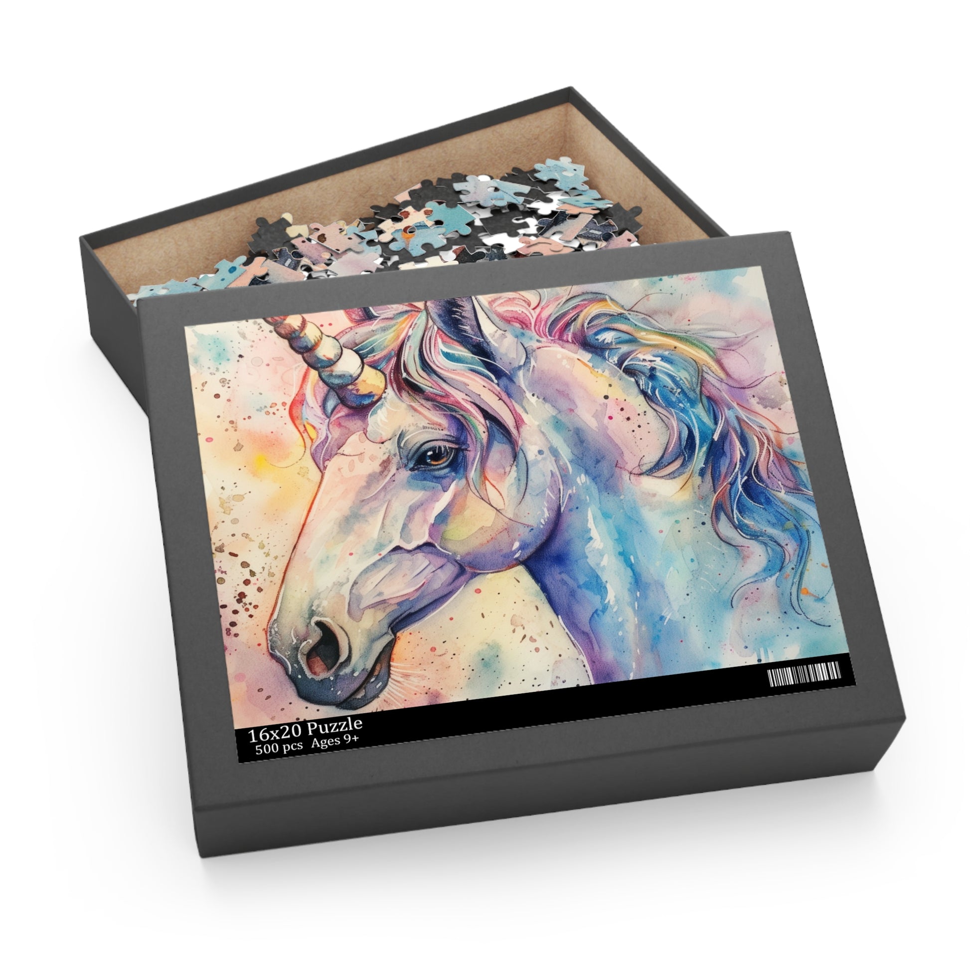 Whimsical Watercolor Unicorn Jigsaw Puzzle for Unicorn Lovers and Puzzle Enthusiasts - Hours of Fun and Relaxation!