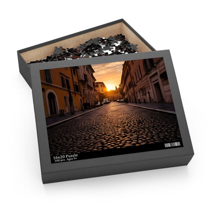 Rome Streets Sunset Jigsaw Puzzle