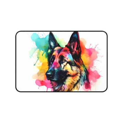 Playful German Shepherd Desk Mat - Add Whimsy to Your Workspace