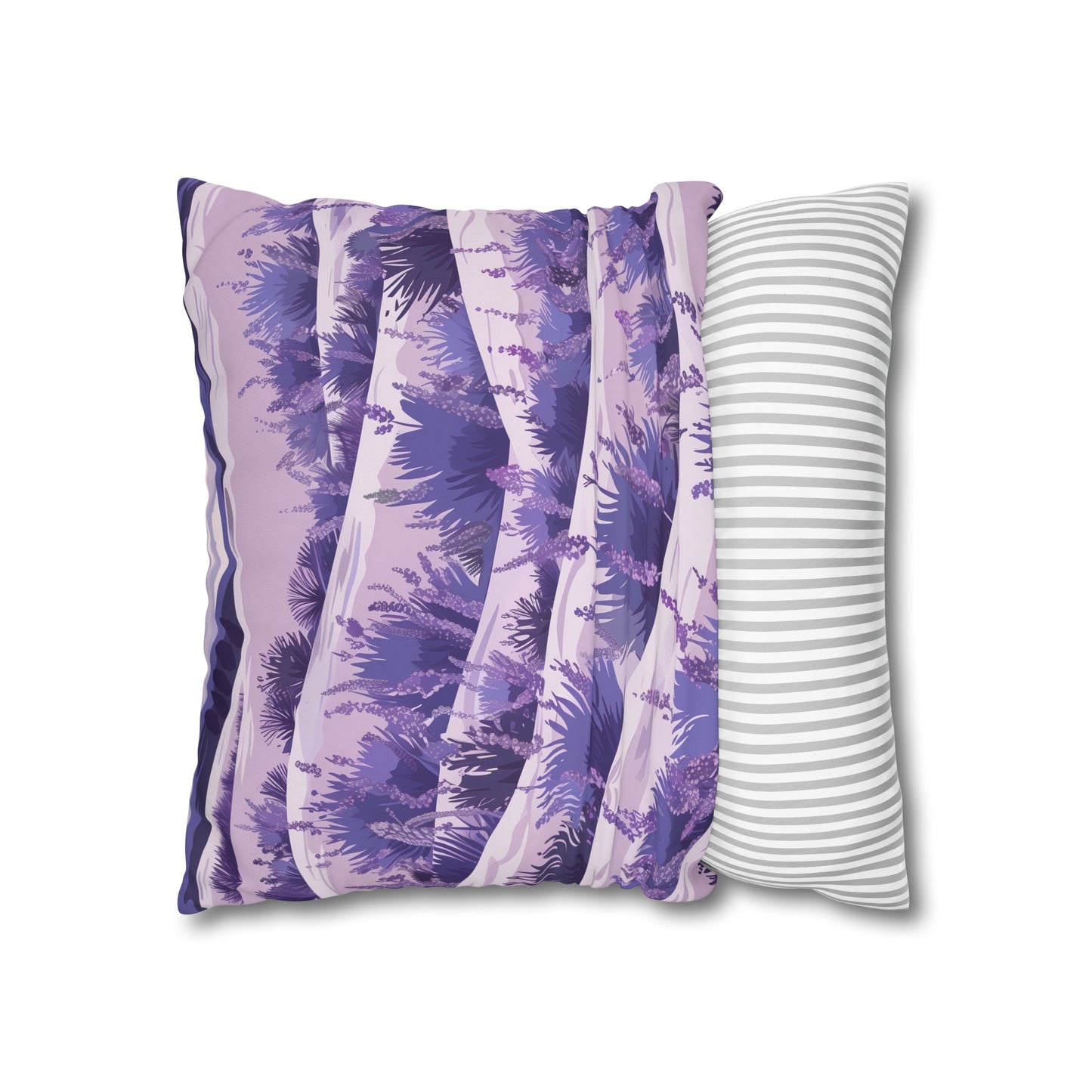 "Lavender Fields Pillowcase: Tranquil oasis with delicate lavender flower pattern for sweet dreams"