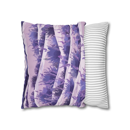 "Lavender Fields Pillowcase: Tranquil oasis with delicate lavender flower pattern for sweet dreams"