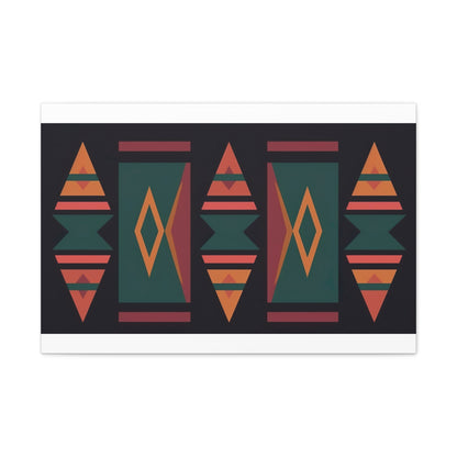 Aztec Pattern Canvas Print featuring Vibrant Aztec Clothing Design | Canvas | Art & Wall Decor, Canvas, Fall Picks, Hanging Hardware, Home & Living, Indoor, Top Spring Products, Valentine's Day promotion | Prints with Passion