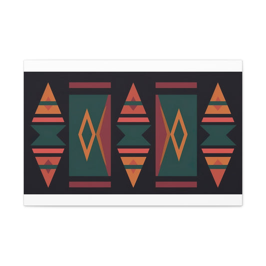 Aztec Pattern Canvas Print featuring Vibrant Aztec Clothing Design | Canvas | Art & Wall Decor, Canvas, Fall Picks, Hanging Hardware, Home & Living, Indoor, Top Spring Products, Valentine's Day promotion | Prints with Passion