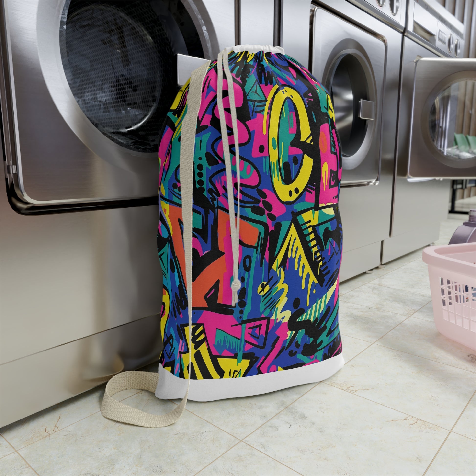 Neon Graffiti Laundry Bag | Home Decor | Accessories, All Over Print, AOP, Bags, Laundry, Sublimation | Prints with Passion